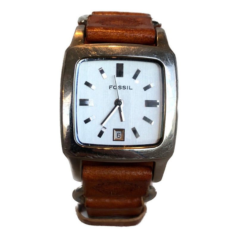 Reloj Fossil Vintage Mujer Pulsera De Cuero Ancha