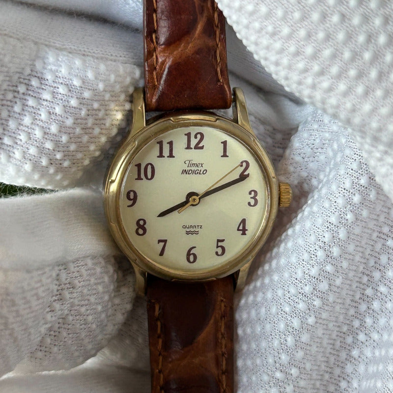 Reloj Timex Mujer Vintage 1997 Luz En Dial Pulsera Original