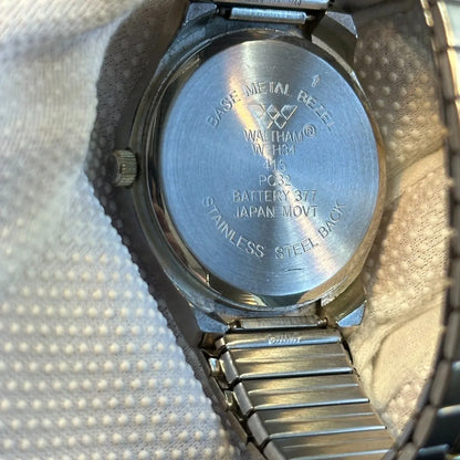 Reloj Waltham Hombre 1999 Azul Sunburst Con Fecha 41mm Leer