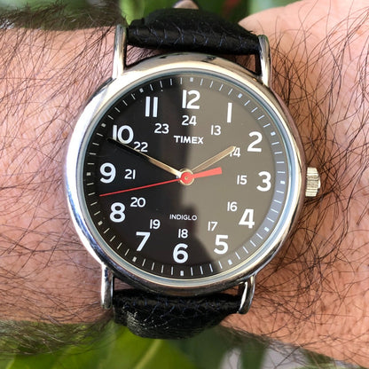 Reloj Timex Hombre 2011 Indiglo 40mm Dial Negro Weekender