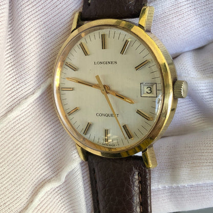 Reloj Longines Hombre Vintage Año 1960 Conquest Date Cuerda Manual