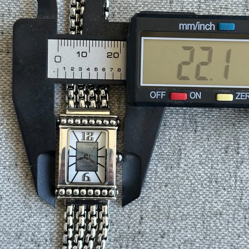 Reloj Ecclissi Mujer Plata Maciza 925 Años 2000s Art Déco 70gramos