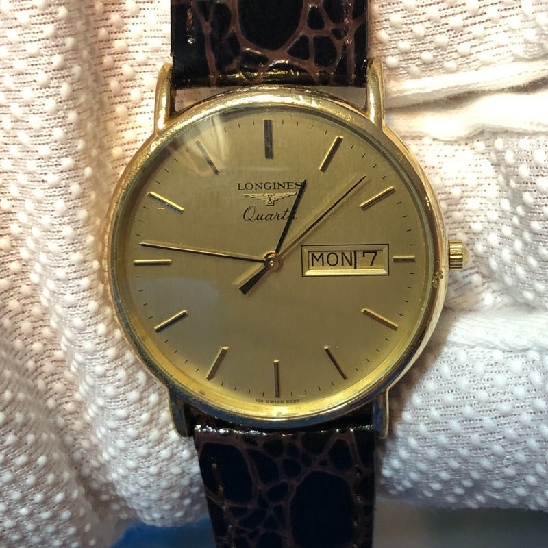 Reloj Longines Hombre Año 1989 Quartz Dorado Day-date