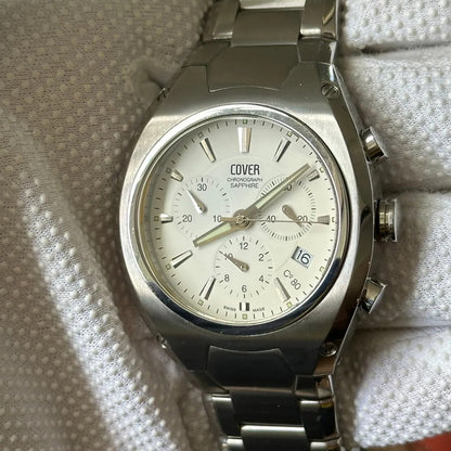Reloj Suizo Chronograph Cover Hombre Zafiro 2003 Alta Gama Escaso