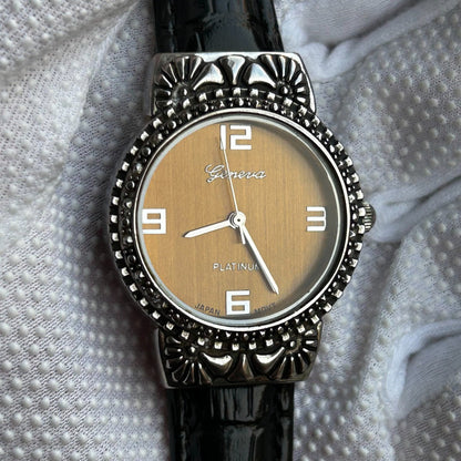 Reloj Geneva Platinum Mujer 2005 Dorado Honey-gold Vintage