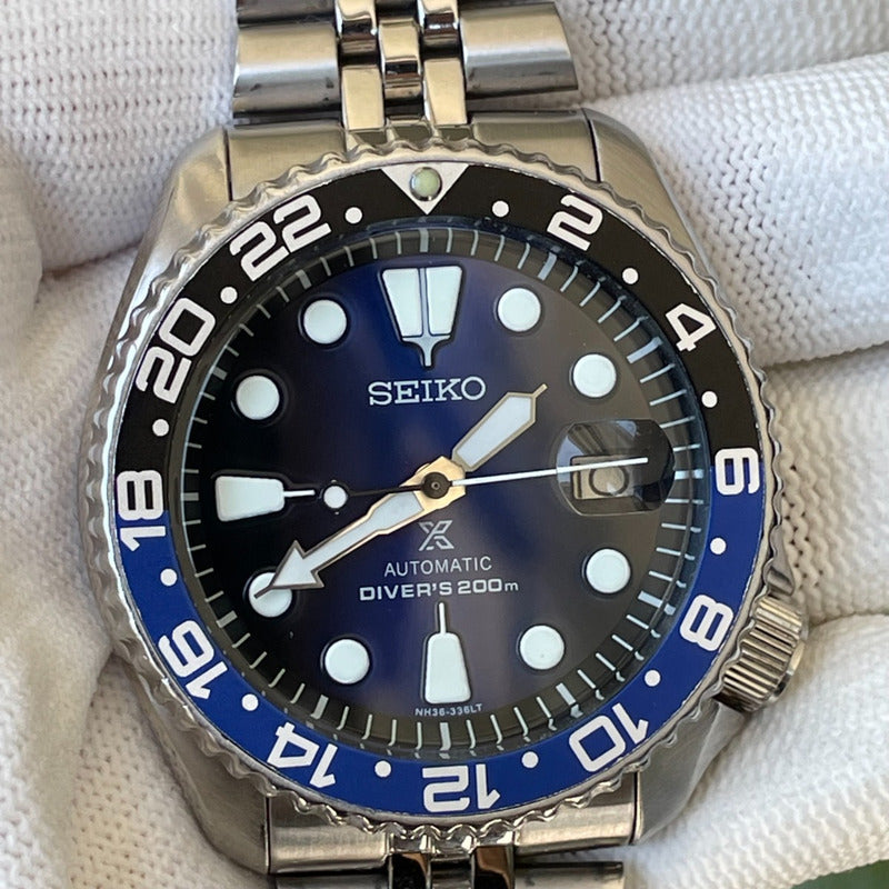 Reloj Seiko Hombre Año 1994 Diver Automático 7002 Azul/negro