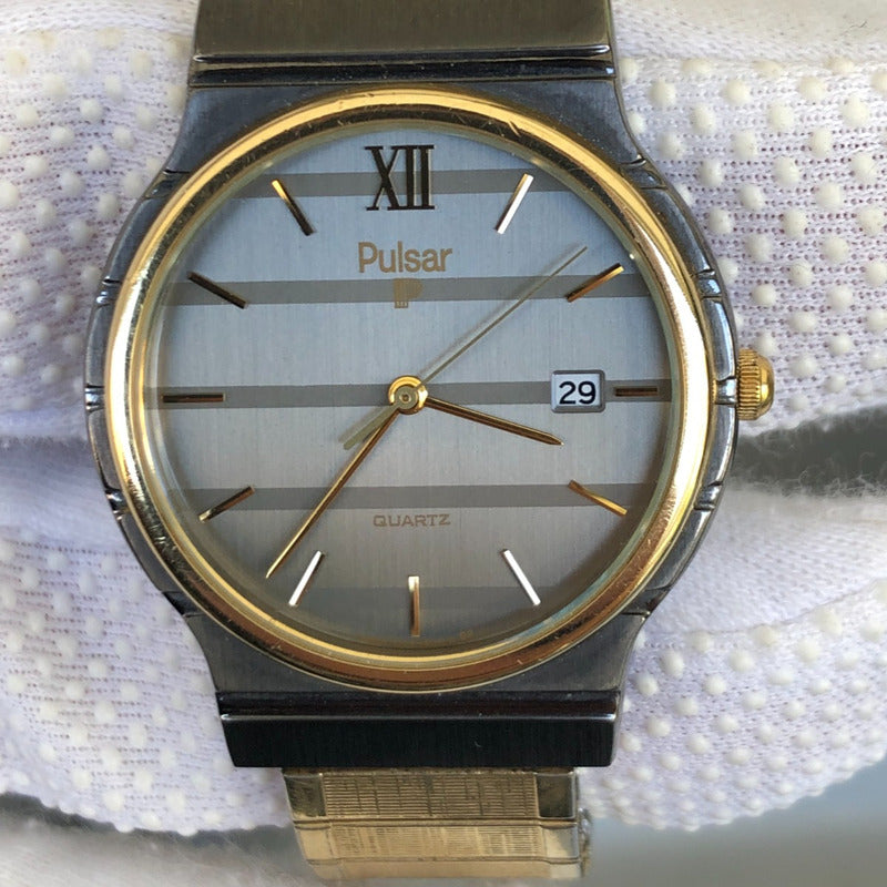 Reloj Pulsar By Seiko Hombre Año 1994 Correa Chapada Oro10k