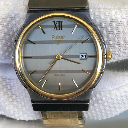 Reloj Pulsar By Seiko Hombre Año 1994 Correa Chapada Oro10k