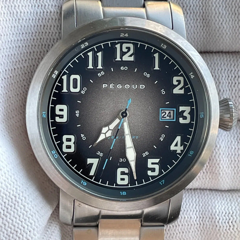 Reloj Pégoud Aviador Francés Hombre 44mm Dial Degradé 2000´s Escaso