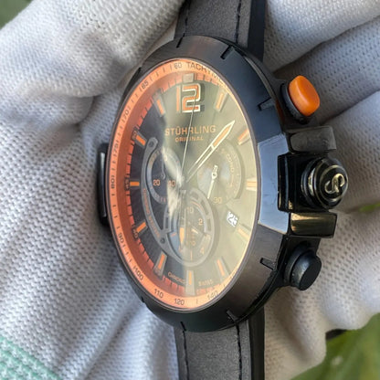Reloj Stührling Hombre Año 2015 Suizo Taquímetro Y Cronógrafo