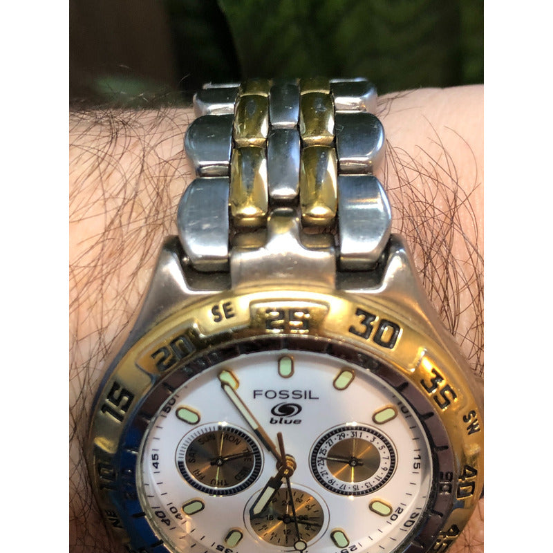 Reloj Fossil Hombre Vintage Fines 90s Línea Blue