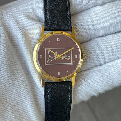 Reloj Shauels Unisex A Cuerda Ca. Año 1980 Dial Marrón Único