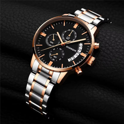 Reloj Guanqin Gs19053 Hombre Acero Resistente Al Agua