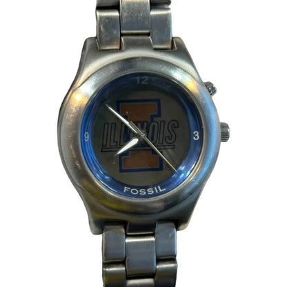 Reloj Fossil Kaleido Illinois Hombre 1998 Dial Óptico Azul Raro