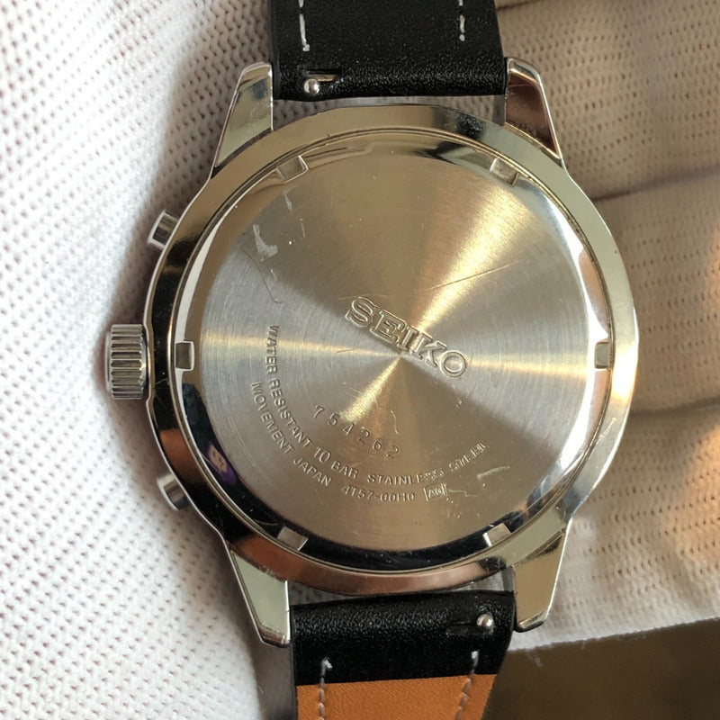 Reloj Seiko Cronógrafo 4t57 Hombre Año 2017 Azul Raro