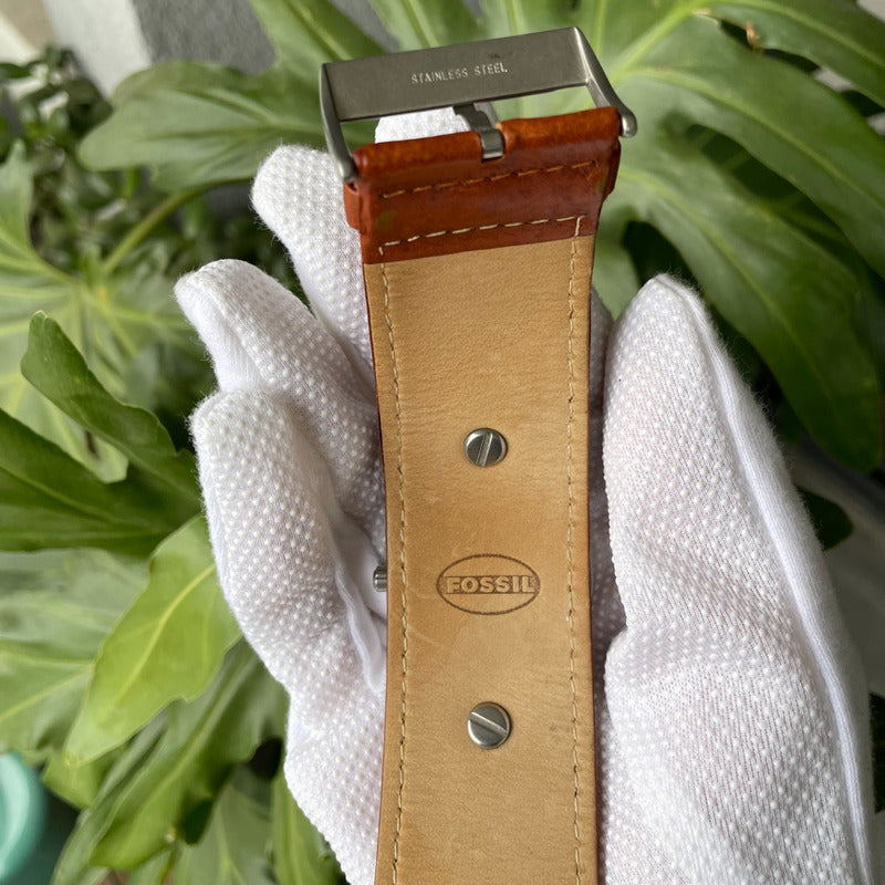 Reloj Fossil Unisex 2004 Correa Bund Serie Blue Lume Único