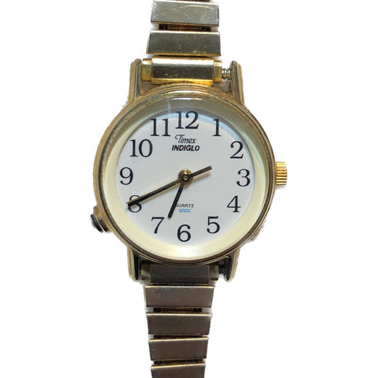 Reloj Timex Mujer Vintage Año 1998 Indiglo A Las 8 Dorado