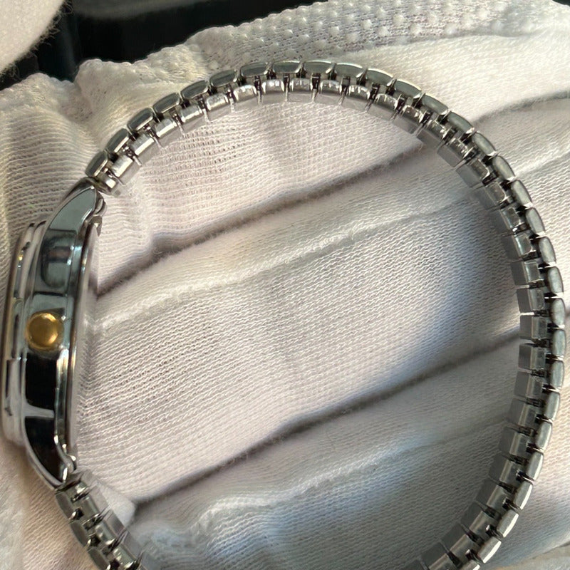 Reloj Timex Mujer Año 2003 Bicolor Indiglo Dial Perla Arena