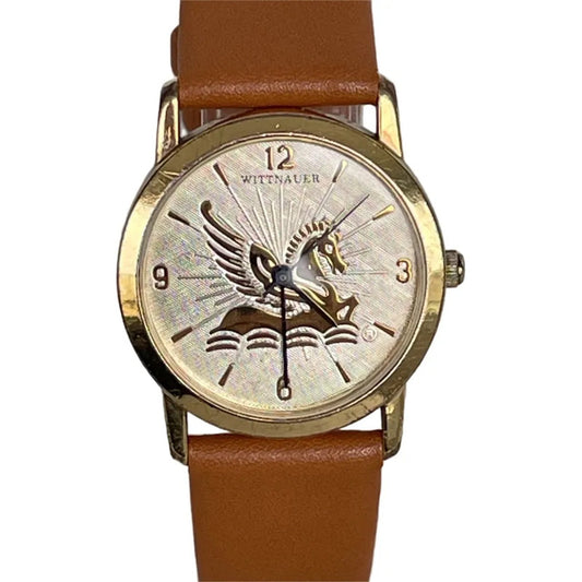 Reloj Wittnauer Hombre Año 1994 Pegasus Dorado Compacto