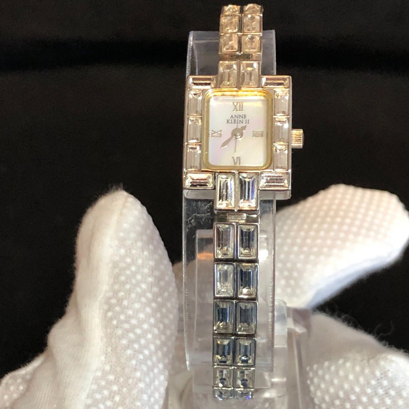 Reloj Anne Klein Ii Mujer Años 90´s Nácar Cristales Baguette