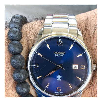 Reloj Nakzen Zafiro Hombre Dial Grande Azul Marino