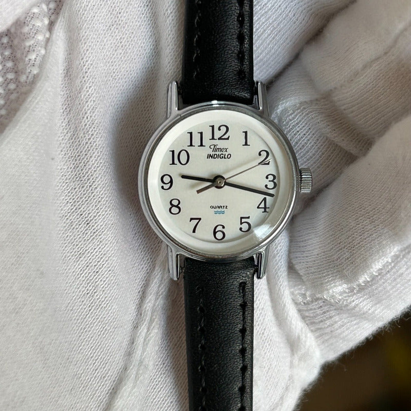 Reloj Timex Mujer Vintage 1997 Indiglo Dial Blanco Impecable