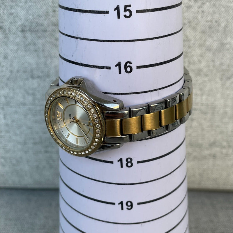 Reloj Fossil Mujer Año 2011 Two Tone Cristales Riley Mini