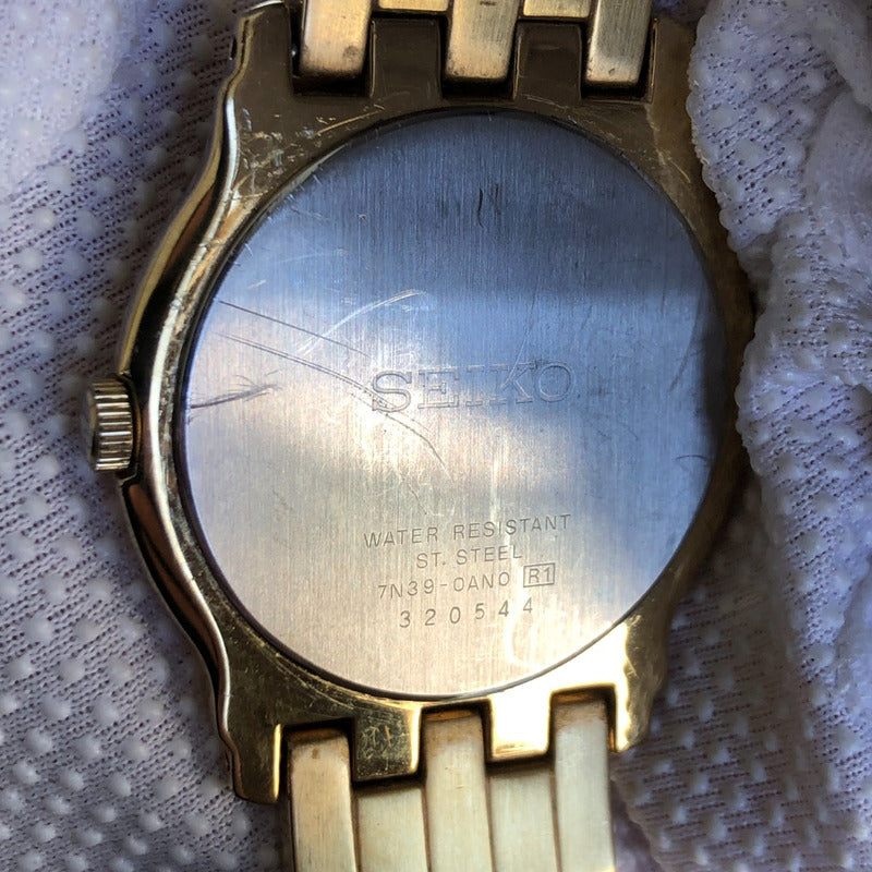 Reloj Seiko Hombre Año 2003 Números Romanos Y Esfera Limpia