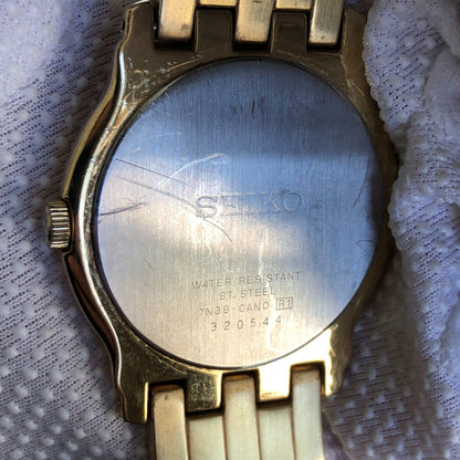 Reloj Seiko Hombre Año 2003 Números Romanos Y Esfera Limpia