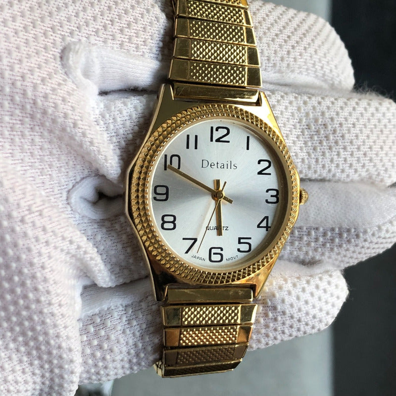 Reloj Details Hombre Año 2003 Dial Sunburst Correa Expandible