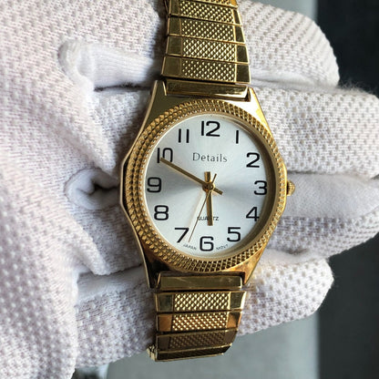 Reloj Details Hombre Año 2003 Dial Sunburst Correa Expandible