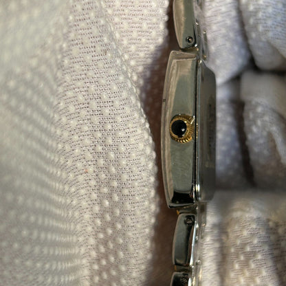 Reloj Adolfo Mujer Vintage 1999 Rectangular Cristales Doble Hilera