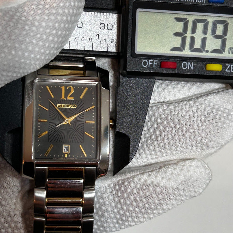Reloj Seiko Hombre 2010 Rectangular Dorado/gris Único