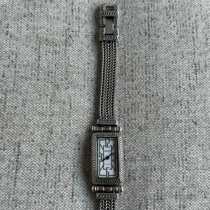Reloj Ecclissi Mujer De Plata 925 Nuevo Deco Revival 2000´s