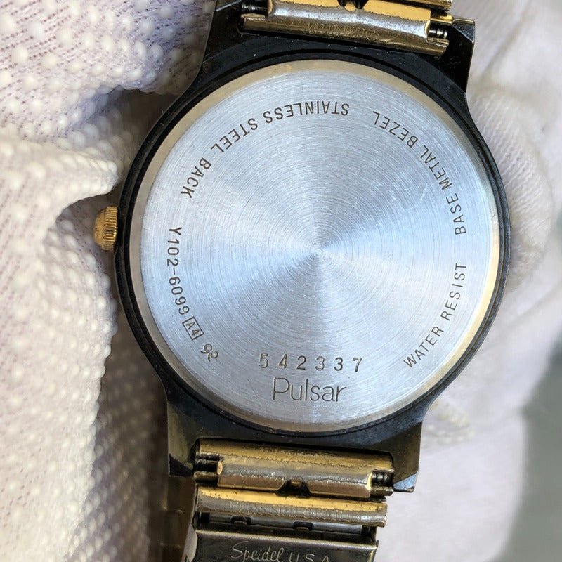 Reloj Pulsar By Seiko Hombre Año 1994 Correa Chapada Oro10k