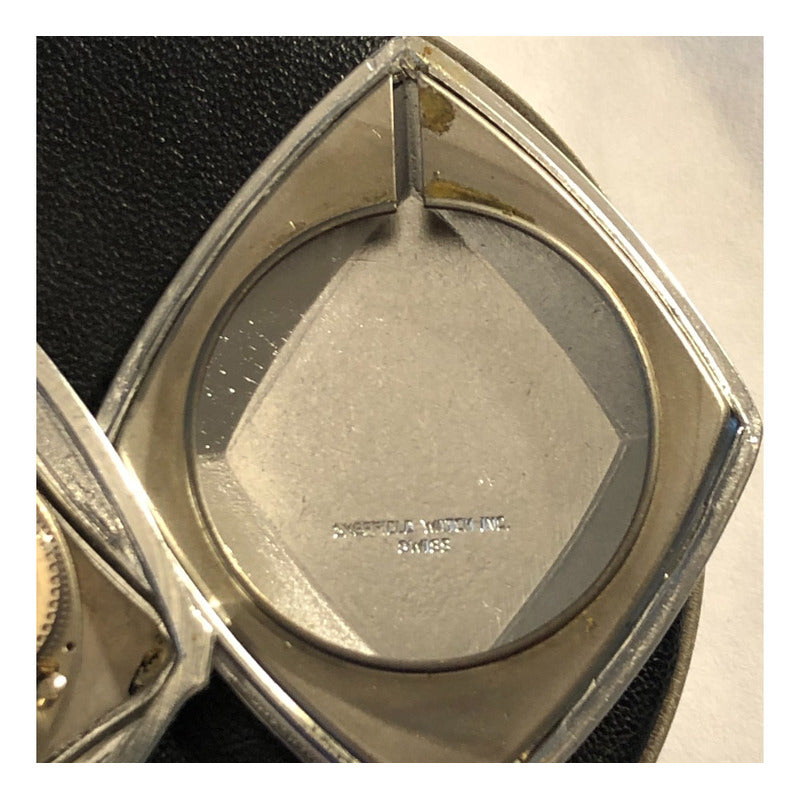 Reloj Colgante Sheffield Suizo Vintage A Cuerda Aluminio Raro
