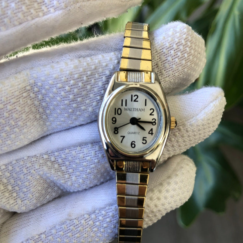 Reloj Waltham Mujer Año1996 Quartz Pulsera Expandible Nuevo
