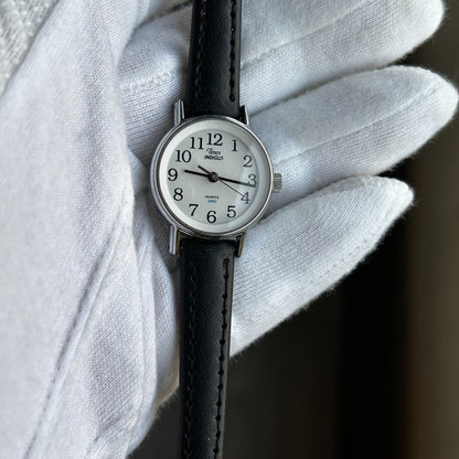Reloj Timex Mujer Vintage 1997 Indiglo Dial Blanco Impecable