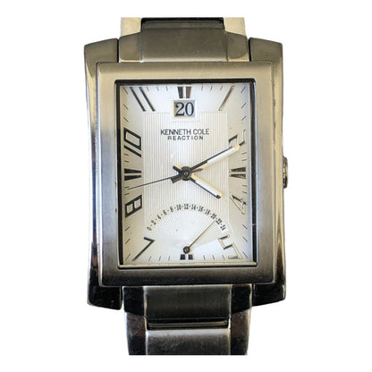 Reloj Kenneth Cole Hombre 2010 Rectangular Big Date Acero