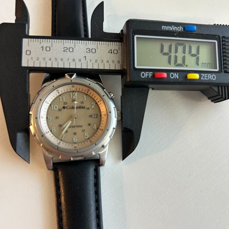 Reloj Columbia Hombre 2003 Acero 100m Agujas Lumen Raro