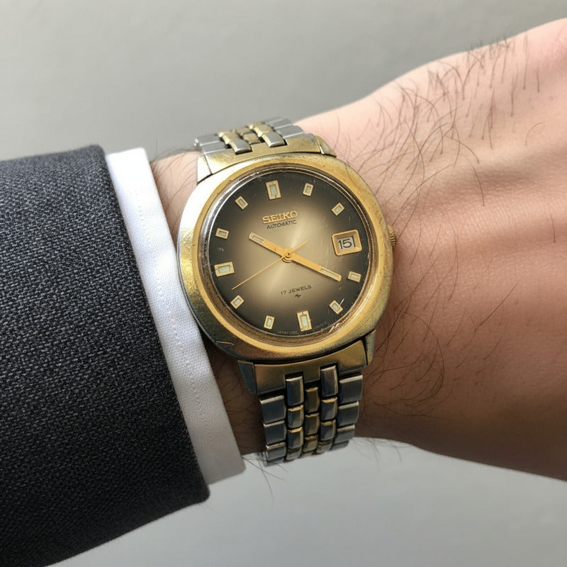 Reloj Seiko Hombre Año 1976 Ahumado 17 Jewels Automático