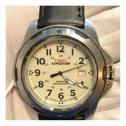 Reloj Timex Expedition Field Shock Oversized Años 2000 Crema
