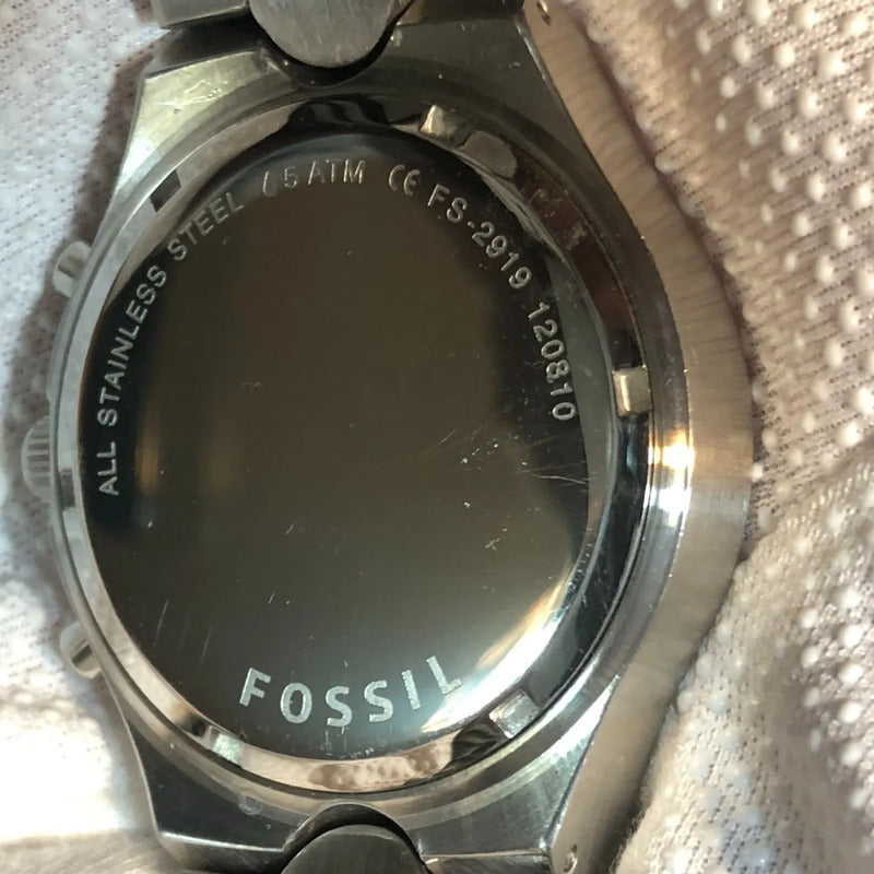 Reloj Fossil Arkitekt Cronógrafo Acero Año 2004 Degradé Escaso