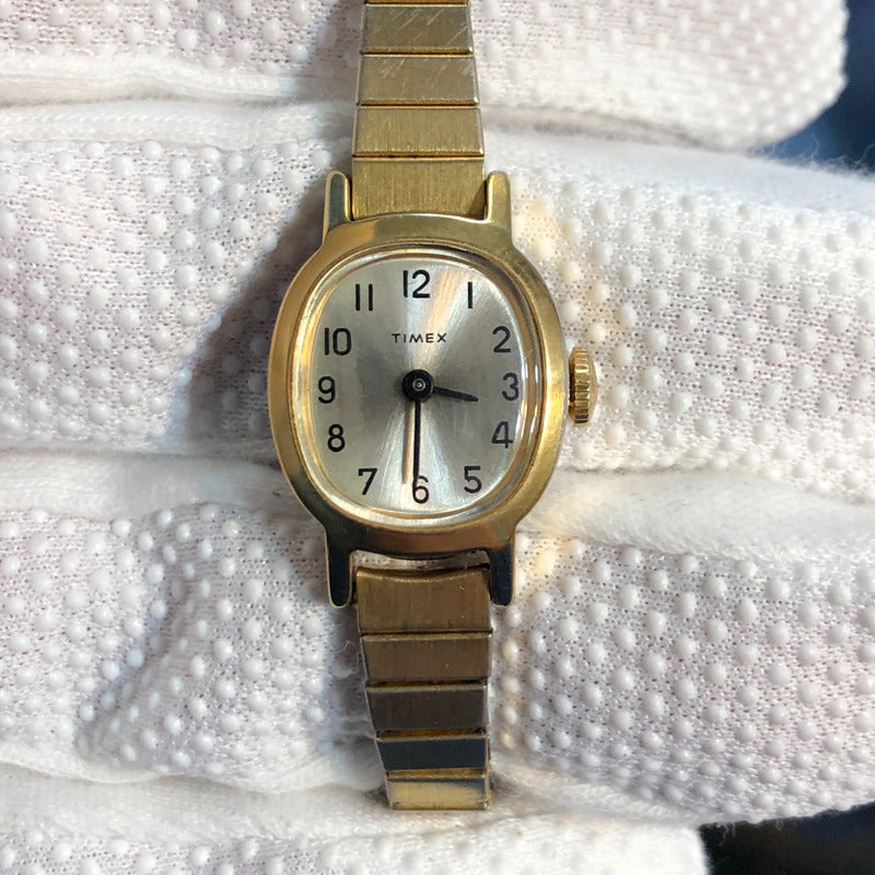 Reloj Timex Mujer Vintage Años 70s Dorado Pulsera Expansible