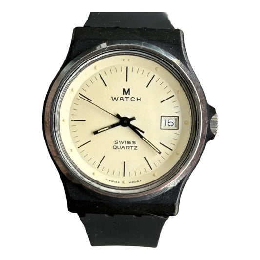 Reloj Mondaine Swiss Quartz Hombre Año 1989 Minimalista Raro