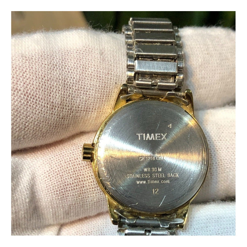 Timex Indiglo Bicolor Mujer Años 2000 Pulsera Expandible