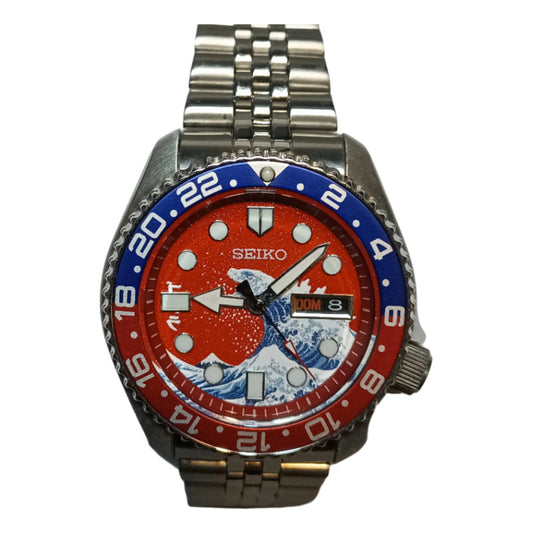 Reloj Seiko Skx007 Godzilla Arte Japonés Con Caja Hombre
