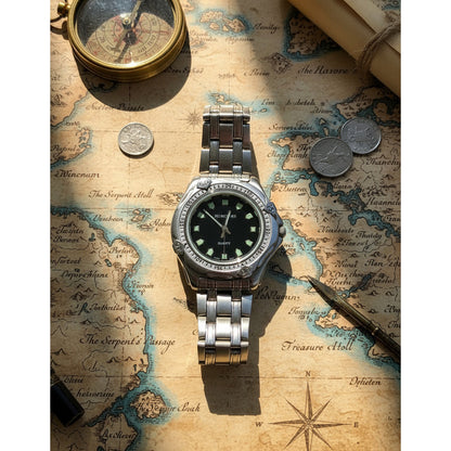 Reloj Rumours Hombre Vintage 1997 Negro Diver Japan Movt
