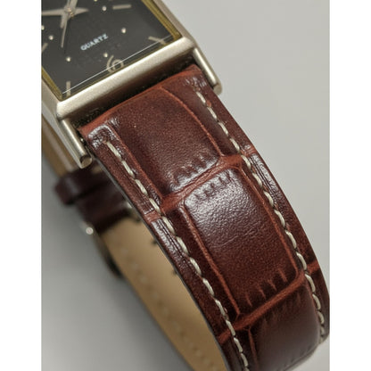 Reloj Perry Ellis Mujer Vintage Año 1999 Rectangular Dorado