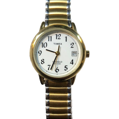 Timex Indiglo Bicolor Mujer Años 2000 Pulsera Expandible
